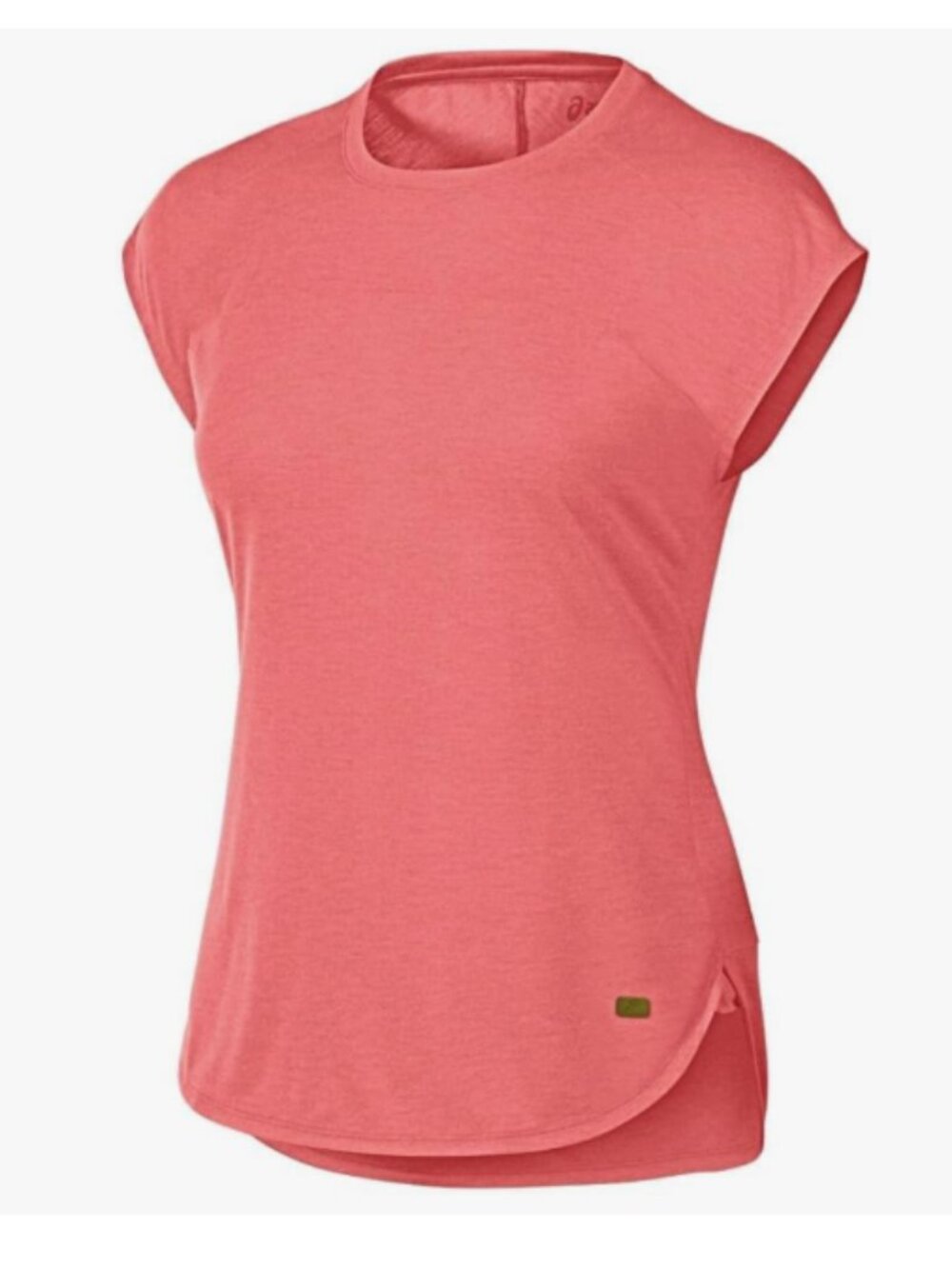 NEW ASICS Women's Fit-Sana Short Sleeve Sugar Pinkish Orange Top, Small